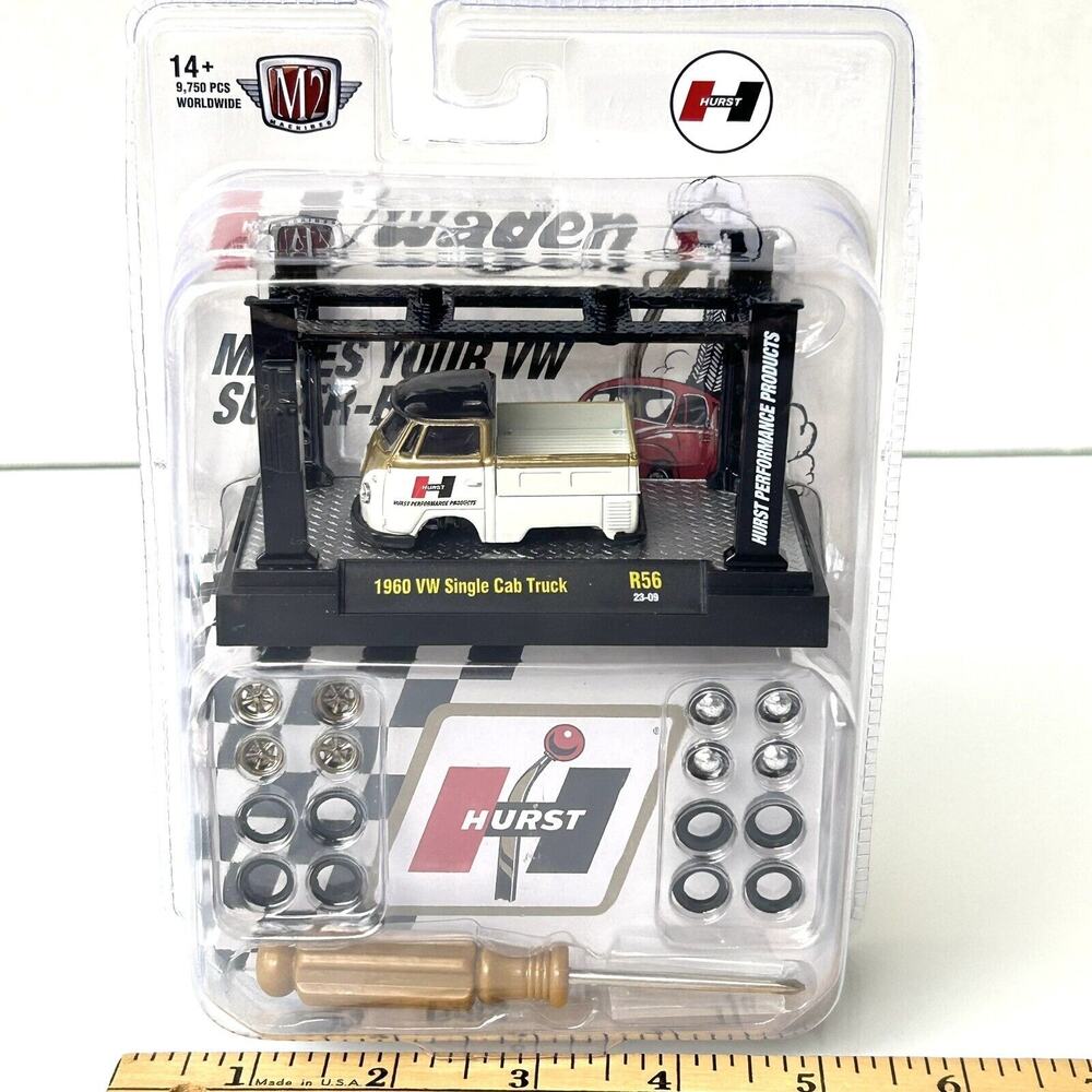 M2 Machines Model Kit 1960 VW SINGLE CAB TRUCK R56 1:64 Hurst Performance NEW